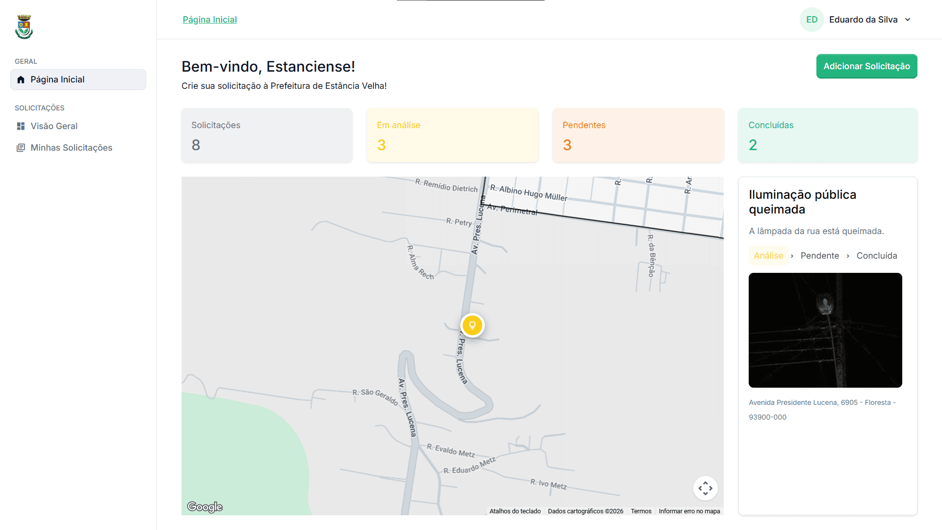 Homepage do Portal do Cidadão